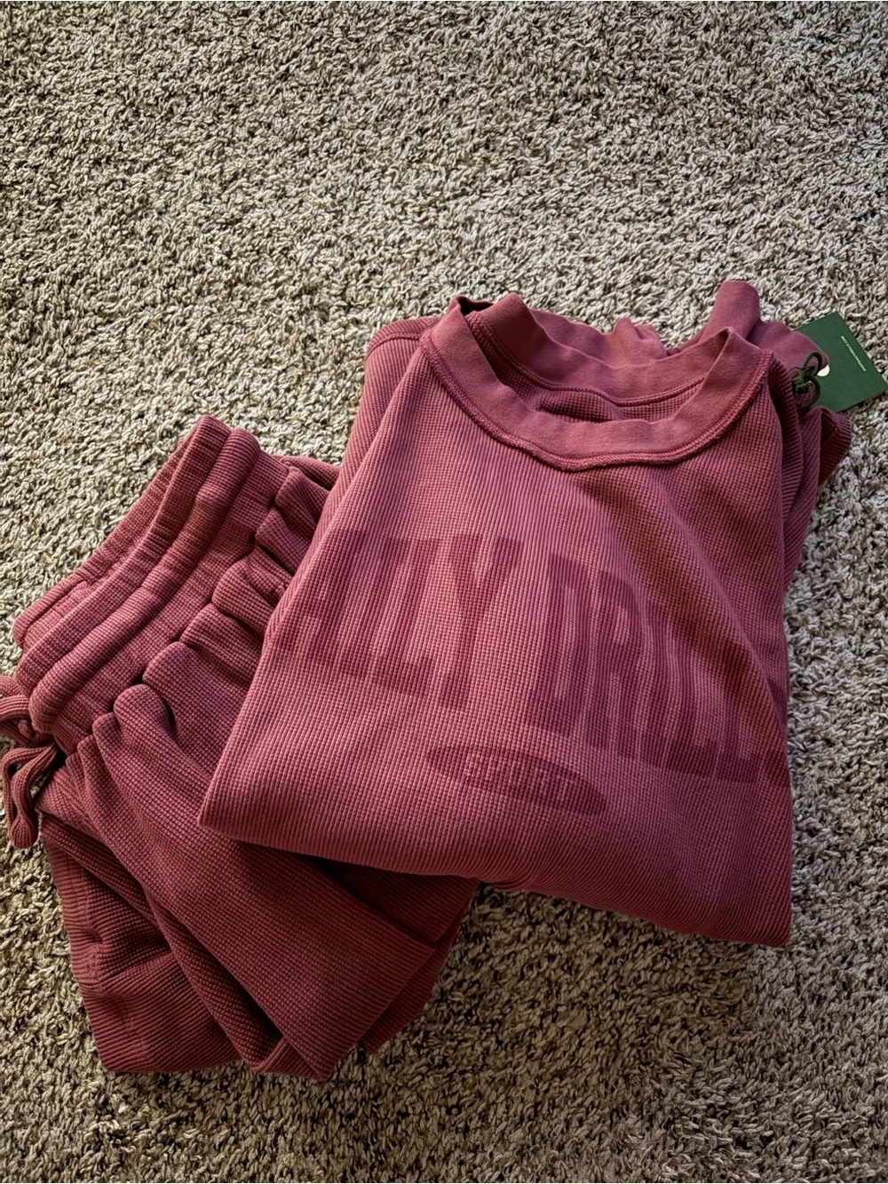 Daily Drills WINE THERMAL PANTS SET